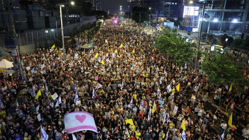 গাজা দখলের পরিকল্পনা ঘোষণার প্রতিবাদে ইসরায়েলজুড়ে বিক্ষোভ